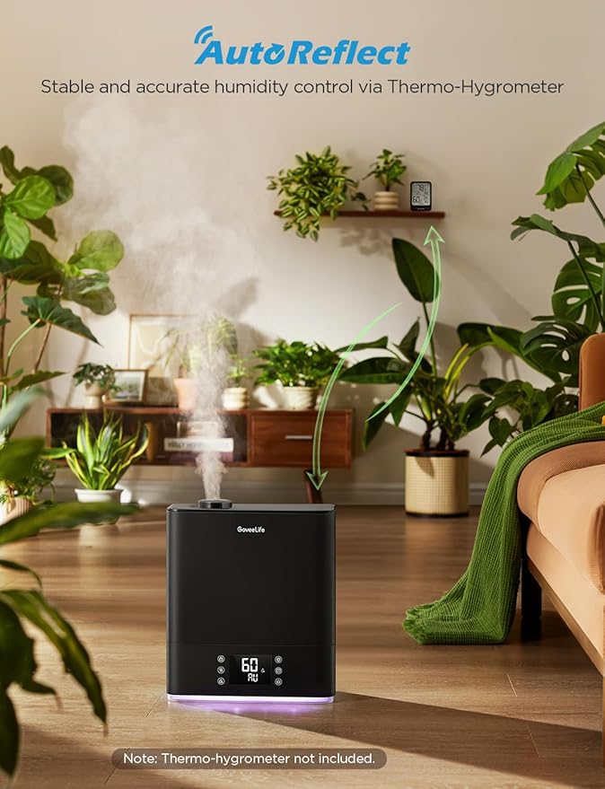 GoveeLife Humidifiers for Bedroom H7142 bundle with GoveeLife Smart Humidifier for Bedroom Large Room H7145