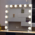 BEAUTME Vanity Mirror with Lights, Hollywood Makeup Mirror with 14pcs Dimmer Bulbs, Smart Touch Control,Tabletop/Wall Mounted for Bedroom, Bathroom, Dressing romm, White 20 x 23.6 Inch