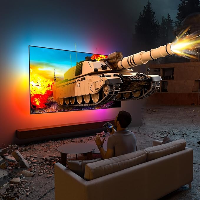 Lytmi Fantasy 3 TV Backlight Kit HDMI 2.1 with Sync Box Wi-Fi for 65-70 inch 8K 60Hz Color Lights Compatible Alexa and Google Assistant, App Control, Music RGB (Red, Green, Blue) LDD21