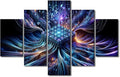 5 Panel Bedroom Pictures Wall Art Computer Processors Canvas Paintings House Decor Living Room Contemporary Technology Posters and Prints Wall Decorations Artwork Wooden Frame Ready to Hang 60"Wx40"H