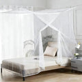 Canopy Bed Curtains 4 Corners Mosquito Net Mosquiteros para Camas Bed Canopies Netting Bed Drapes Rectangular Mosquito Mesh for Patio Gothic Outdoor Travel Home Decor（L75 X W35 X H63,1 Opening, White）