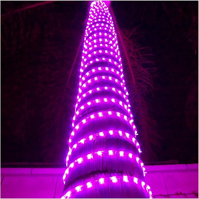 Russell Decor 200ft/60m Led Rope Lights Lamps Kit Indoor Outdoor Decorative Lighting for Party Wedding Valentine's Day Backyard Patio Deck Bright Flexible String Tube Lights Waterproof- Pink