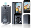 Video Smart Lock S398, 4-in-1 Camera + Video Doorbell + Fingerprint Keyless Door Lock + Indoor Display Monitor, Smart WiFi Deadbolt, App Remote Control, Easy Installation, Chime Included