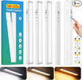 5Pack Touch Control Under Cabinet Lighting, 160LED Super Bright, 4000mAh Long-Lasting, Magnetic Rechargeable Motion Sensor Under Counter Lights for Kitchen, Closet, Remote, Dimmable, 3CC丨White