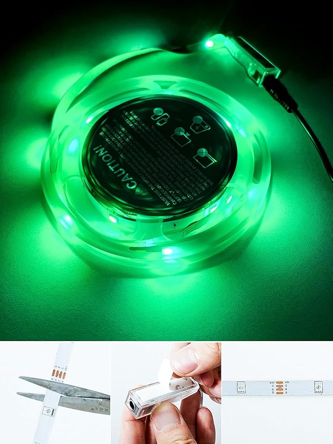 LED Strip Lights, 5V RGB Color Changing Light Strips with Remote Control, USB Powered Flexible LED Lights for Bedroom, TV, Living Room, Party, Home DIY Decoration (32.8Ft)