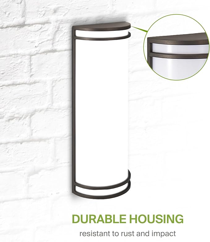 ASD 18 Inch LED Outdoor Sconce Lights - 20W 120-277V 3000K 4000K 5000K Bronze Exterior Lighting Fixtures, Dimmable Exterior Lights for House, Modern Patio Wall Light Fixture ETL, 2 Pack