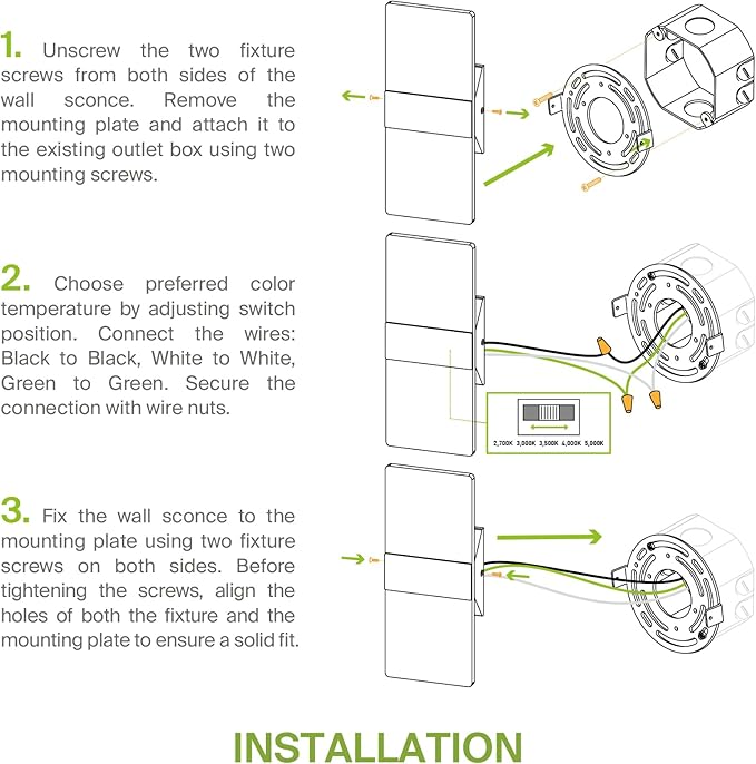 ASD 12 Inch Indoor LED Wall Sconce - 12W 2700K-5000K Dimmable Brushed Nickel Wall Sconce Lights for Living Room, Bedroom, Bathroom, Hallway - Modern Wall Sconces Hardwired, UL Interior Light