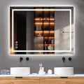 40x32 LED Bathroom Mirror with Lights, Anti Fog Vanity Mirror Wall Mounted, Dimmable Front Light and Backlight, Memory Function Tempered Glass, Shatter Proof ETL Listed