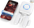 Smart WiFi Door Sensor Window Sensor, Contact Sensor Alarm for Home Automation & Kids Safety, Door Open Reminder, App Alerts, 500ft Range, 32 Ringtones, 5 Adjustable Volumes