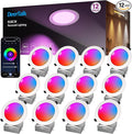 LED Recessed Lighting 6 Inch with App & Voice Control, 1200LM RGBCW Smart Ceiling Light Compatible with Alexa & Google, Dimmable Canless Recessed Light with Timer Music Sync, 12 Pack