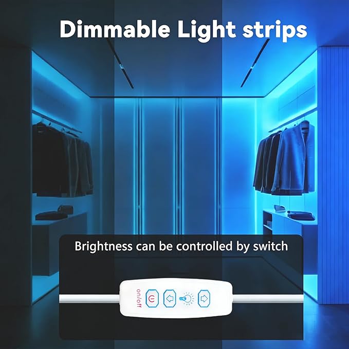 COB LED Strip Lights Ice Blue 3.28ft, 5V Dimmable LED Light Strip, Flexible USB Light Strip for Cabinet, TV Backlighting, Bedroom, Kitchen, Home DIY Lighting