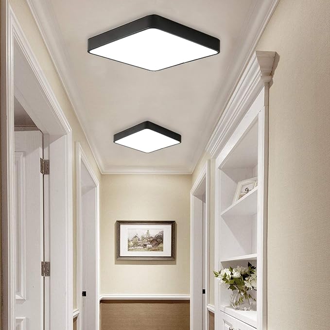 Ganeed 36W LED Ceiling Light,15.7 inch Square led Ceiling Light,Cool White Flush Mount Ceiling Fixture,Energy Saving Ceiling Lamp for Dining Room Kitchen Hallway Stairways