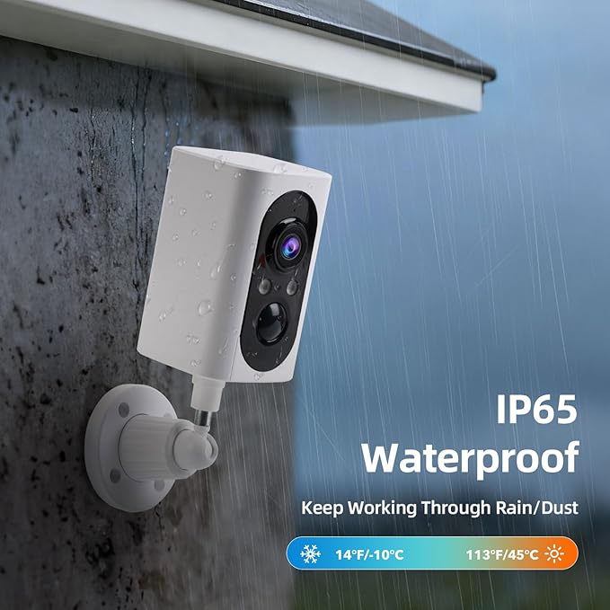 Security Cameras Wireless Outdoor 355° Pan Rotating 2K Color Night Vision Cameras for Home Security WiFi Battery Outdoor Camera Motion Detection 2-Way Talk IP65 Spotlight Siren SD/Cloud Storage