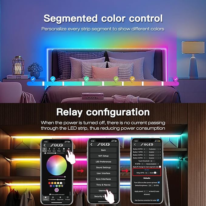 GLEDOPTO ESP32 WLED LED Strip Controller Mic UART Download Music Sound Dynamic Mode RGB IC DIY WiFi APP Control Easy Wiring for WS2811 WS2812 SK6812 TM1814 WS2813 WS2815 FCOB Addressable Strip Light