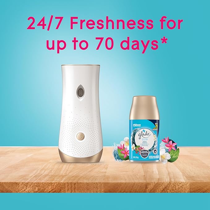 Glade Automatic Spray Air Freshener Refills, Aqua Waves, (PACK OF 3)