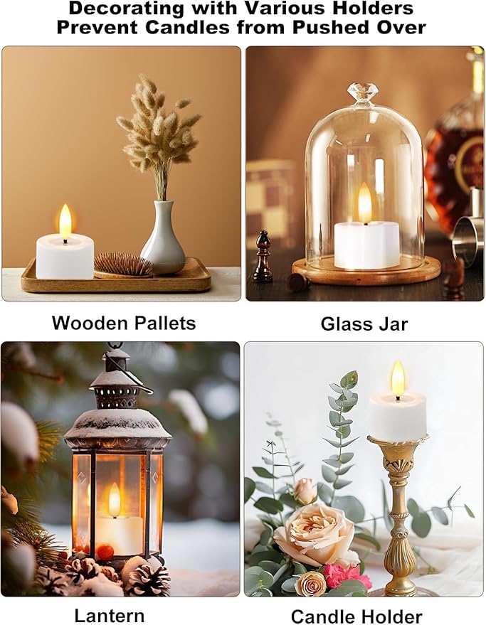 Rechargeable Flameless Tea Lights Candles with Timer Romote, 1.5"x 2" Small Votive Candle with USB Charging Base, Electric LED Candles for Wedding Centerpiece Table Decor (8 Pack)
