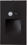 Ciata LED Indoor & Outdoor Motion Sensor Light for Deck Stairs - Integrated PIR Sensor and Dusk to Dawn Photocell - Vertical Stairway Lighting - Black