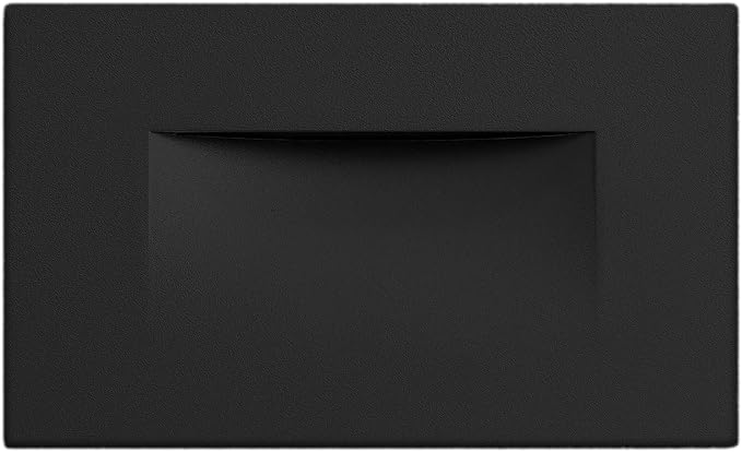 Ciata LED Stair Lights Indoor - Step Lights Outdoor Stair Light 3 Watt, Warm White Stairway Lighting for Outdoor and Indoor Stairs 3000K Concrete, Home Theater Lighting - Black Finish, Horizontal