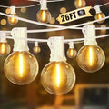 LAMPHOME 4 Pack 26FT LED Outdoor String Lights, 12+1 Shatterproof G40 Edison Bulbs, Connectable & Weatherproof Commercial Grade Patio Lights, Warm White Backyard Decorative Lighting