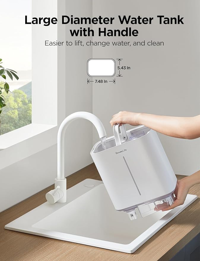 GoveeLife Smart Humidifiers for Bedroom, 4.5L Cool Mist Air Humidifiers with Scent Diffuser & Nightlight, 40H Runtime, Easy to Clean, Quiet Top Fill Ultrasonic Humidifier for Plant, Large Room, Baby