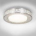 ASD 16 Inch LED Flush Mount Ceiling Light Fixture for Bedroom, 28W 1752LM 5CCT 2700K-5000K, Triac Dimmable Lights, Dining, Living Room, Kitchen Lamps, Modern Home Lighting Fixtures, Nickel, ETL