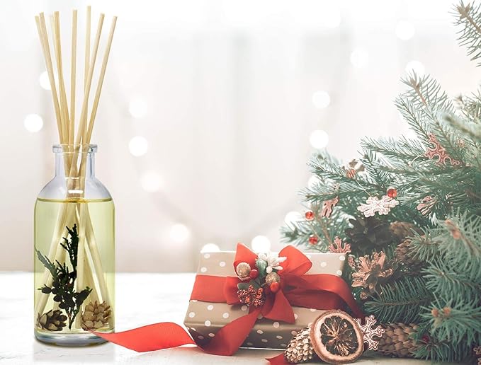 Urban Naturals Balsam Forest Oil Reed Diffuser Refill + Free Set of Reed Sticks - Fragrance Notes of Pine Fir Needles, Evergreen, Woodsy Cedar and Sandalwood – Vegan, 4 oz Made in the USA