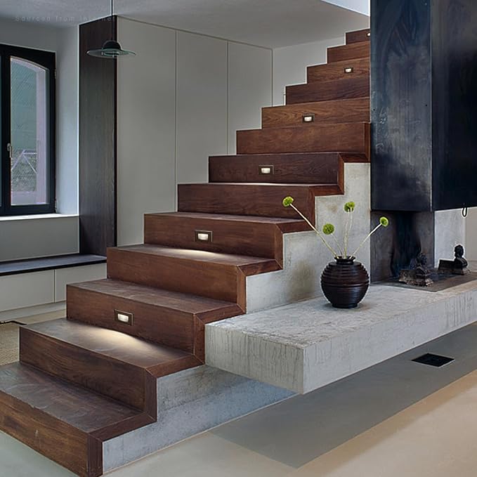 LEONLITE 3CCT LED Step Lights 120V-277V, 150LM 2.5W Dimmable Horizontal Stair Lights Indoor Outdoor IP65, CRI90 & ETL, 2700K3000K4000K Selectable Zinc Alloy Staircase Lights, Oil Rubbed Bronze, 3 Pack