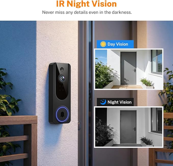 1080P Wireless Dome Surveillance Camera, Indoor Outdoor, AI Human Detection, 2-Way Audio, Night Vision, WiFi Home Surveillance, Cloud Storage