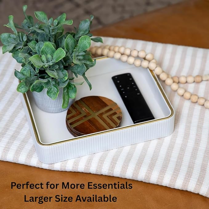 Small Night Stand Organizer Nightstand Tray Bedside Table Organizer Women| Dresser Trays for Bedroom Leather Valet Trinket Tray Catch All| Purse Bowl for Women| Desk Trays Key Holder Bowl