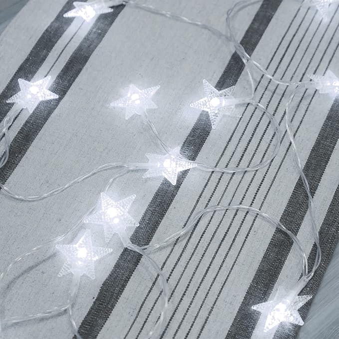 Star Light Star String Lights 15 FT 30 LED Fairy Light Battery Operated Indoor&Outdoor Twinkle Christmas Lights Bedroom Decor for Xmas Tree(Cool White)