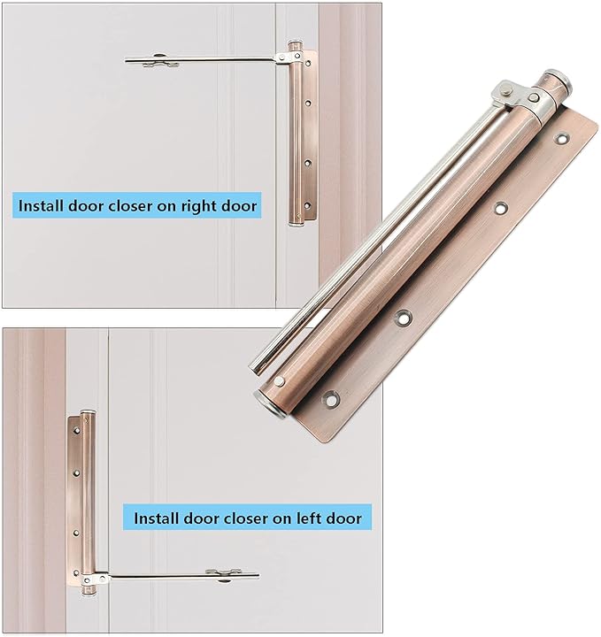 Heavy Duty Automatic Door Closer - Safety Spring Closer for Storm and Steel Doors, Adjustable Closing Speed, Smooth and Quiet Operation