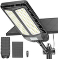 Deepn Solar Lights Outdoor, 8000W Solar Street Lights Outdoor Waterproof Dusk to Dawn LED Security Flood Light with Motion Sensor and Remote Control for Pathway, Entryway & Yard, 1 Pack