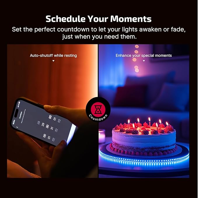 OLIGHT Ostrip 16.4ft RGB LED Strip Light, Smart App Control, Music Sync, DIY Color Modes, for Bedroom, Gaming, TV, Home Decor