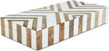 Handicrafts Home Large Decorative Storage Box with Lid Wooden Decorative Box Coffee Table Storage Box Living Room Organizer – Resin Inlay Marquet Chevron Collection - 12x6x2