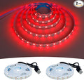 USB Red 620-625nm LED Strip Light 5V USB Powered 13.12ft/4M 240LEDs Flexible SMD2835 High Brightness No-Waterproof IP20 LED Tape Lights(2pcs x 6.6ft)