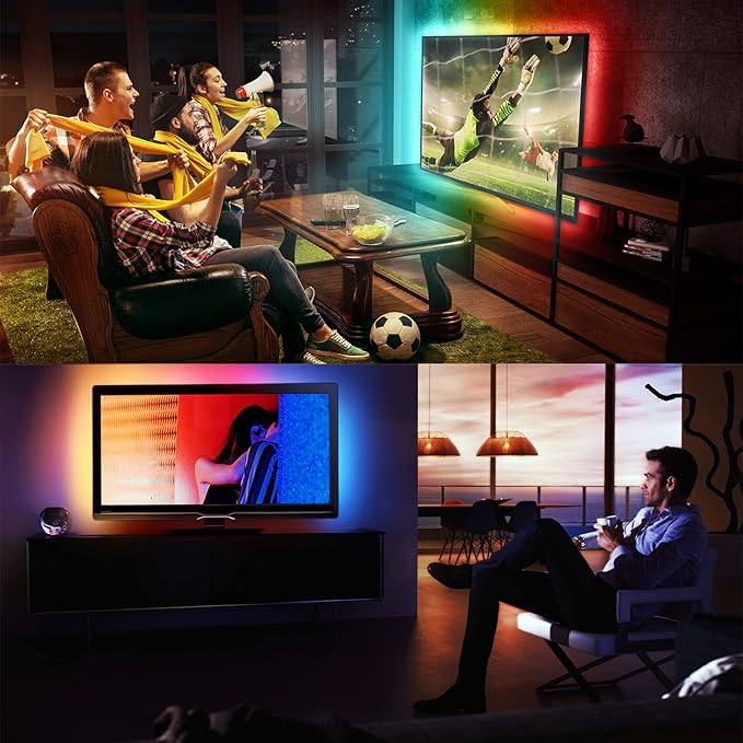 DAYBETTER Led Lights for TV 75 Inches,TV Led Backlight,16.4ft Led TV Lights for 55-75inch TV Lights Behind,USB Led Strip Lights with Remote,TV Led Lights for Bedroom,Mood Lighting,Gaming Room Decor