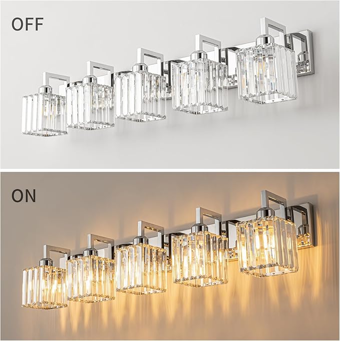 19.5" KnurledBrassWallSconcesSetof2,BronzeBathroomVanityLightFixtureswithWaterRipplesGlassTube,ModernLampforBedroom,LivingRoom,Hallway,Staise,Mirror,Kitchen