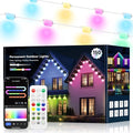 Permanent Outdoor Lights for House -Eaves Lights 150FT with 75 IC+RGBCW LED IP67 Waterproof, Smart Outside LED Christmas Light with App/Remote, Eternity Lighting for Holiday/Daily