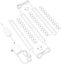 EShine 3 Pack 12 inch White Smart Dimmable LED Under Cabinet Lighting Kit Compatible with Alexa, Google - Warm White (3000K)