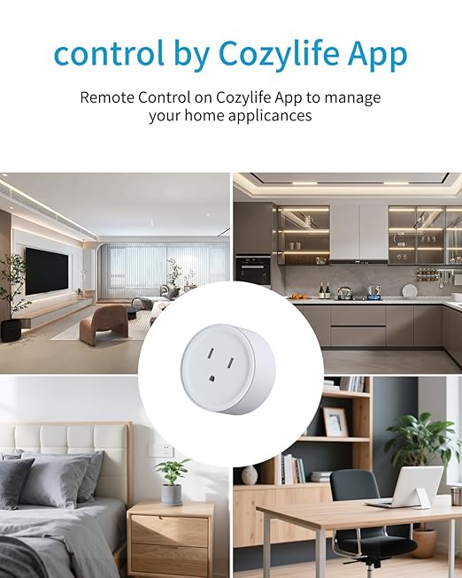 Smart Mini Plug WiFi Outlet Compatible with Alexa and Google Home APP Remote Control Socket with Timer and Group Control No Hub Required ROHS and FCC Apple MFi Certified 2 Pack