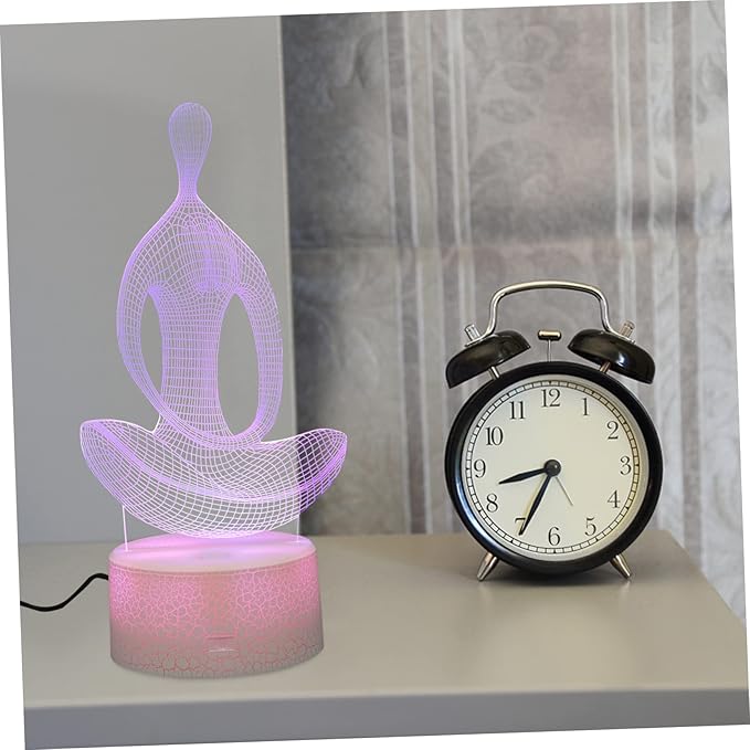 DOITOOL 1set Creative Led Night Control Colorful USB Night Lamp for Yoga Meditation Bedroom Decor and Unique