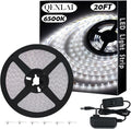 20ft White LED Light Strip Kit, 6500K Strip Light, 360 LED 12V Flexible Cuttable LED Light Strips for Bedroom Kitchen Under Cabinet Lighting Indoor