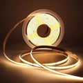 COB LED Strip Light, IP30 DC24V 3000K High Density Uniform Light 480LEDs/M Super Bright CRI>90 16.4ft Tape Dotless Cuttable Flexible for Cabinet Home Indoor DIY Lighting (No Power or Controller)