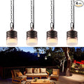 LEONLITE Low Voltage Hanging Lights, 12V Pendant Lights Outdoor, LED Landscape Hanging Lights for Gazebo Tree Porch, UL Listed, Aluminum, IP65, 320lm, 2700K Soft White, Red Bronze, Pack of 4