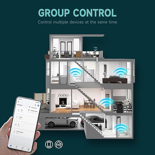 TOPELER 2 Pack Smart Wall Outlet, Electrical in-Wall Outlet with Individually Controlled, 15A Tamper Resistant Receptacle, Work with Google Home & Alexa, 2.4G WiFi Only, ETL & FCC Listed, White