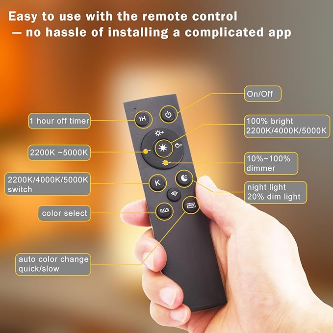 Small LED Table Lamp for Bedroom,RGB Color Changing Desk Light,Remote Control Black Wood
