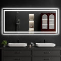 LED Bathroom Mirrors 28"x60" Bathroom Mirror with Lights for Wall, Backlit + Front Lit, 3 Colors, Anti-Fog, Dimmable Brightness for Vanity,Bathroom, Entryway, Living Room