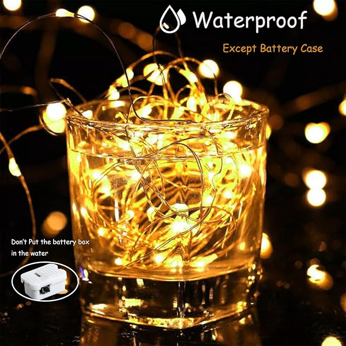 ZGWJ Fairy Lights Battery Operated, 24 Pack Warm White Twinkle String Lights 20 LED 7FT 3 Lighting Modes for Bedroom, Halloween, Christmas, Easter, Party, Wedding Decor Indoor Outdoor Decoration