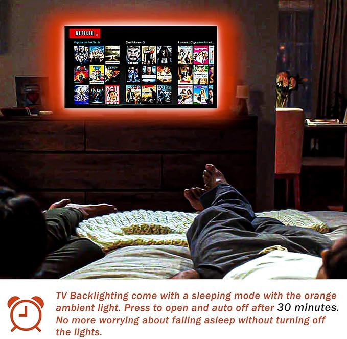 BASON LIGHTING TV LED Backlight，LED Light for TV with Remote Control, 4096 DIY Colors Led Strip Lights for 32-58 Inch TV, Gaming and Home Decor, USB Powered, Easy to Install.