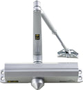 Boomerang Medium/Heavy Duty Automatic Commercial Door Closer -D4016 Surface Mounted, Grade 1- ADA & UL 3 Hour Fire Rated, Adjustable Size 1-6 for Entry & Aluminum Storefronts, Aluminum/Silver (US26D)